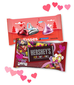 Valentine's Hershey's chocolate and kisses