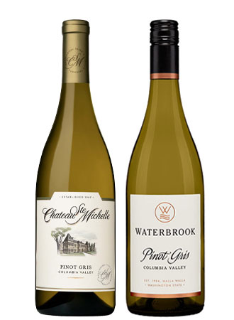 Waterbrook Pinot Gris  Chateau Ste Michelle Pinot Gris