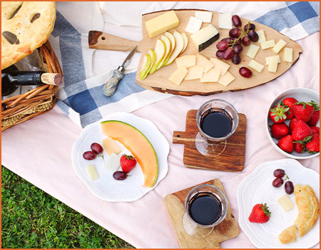Labor Day Activities picnic cheese plate