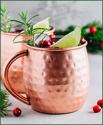 DIY Cold Weather Drinks Cranberry Mule