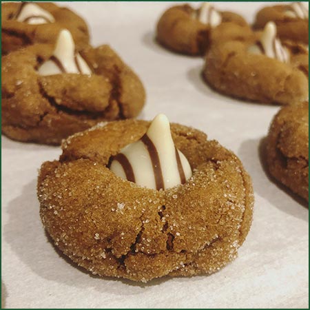 12 Days of Holiday Baking Gingerbread Thumbprint Cookies