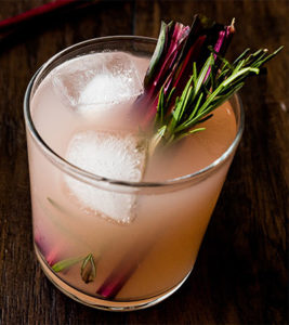 Spring-Themed Cocktails Rhubarb Rosemary Daquiri
