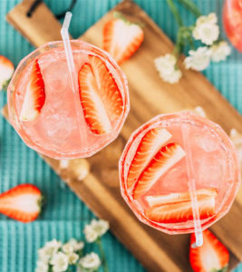 Spring-Themed Cocktails Strawberry Chamomile Paloma