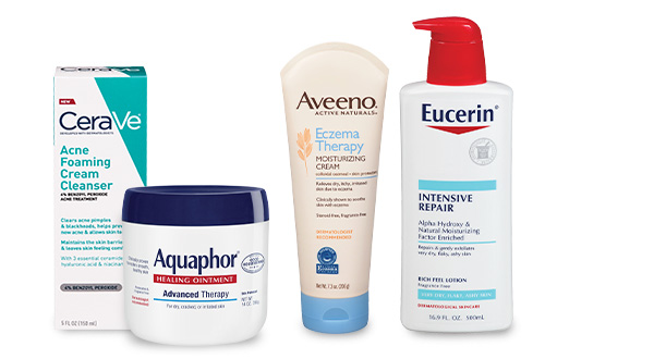 Skin Care CeraVe, Aquaphor, Aveeno, Eucerin