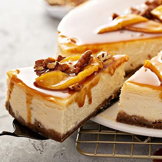 Fall Baking Caramel Apple Cheesecake