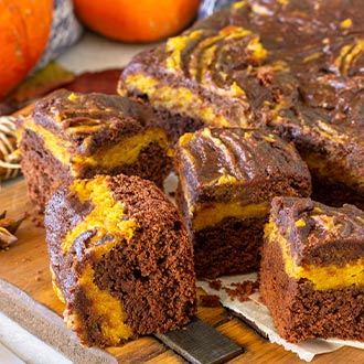 Fall Baking Pumpkin Pie Brownies