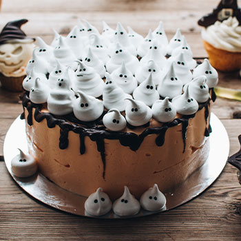 Halloween recipes Marshmallow Ghost Cheesecake
